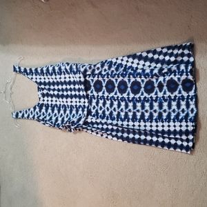 Faded Glory sun dress size Large (12-14) blue pattern